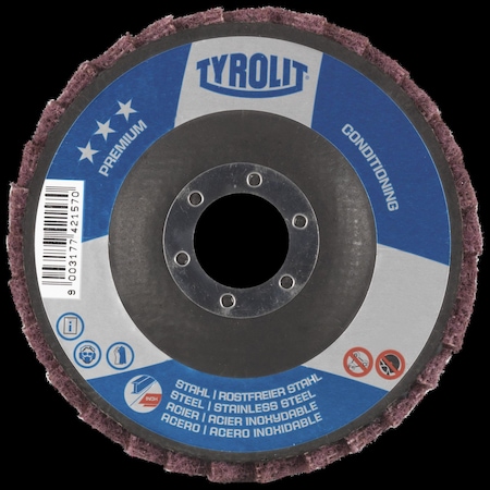 Tryolit Abrasives TYROLIT Premium SCM Surface Conditioning Flap Disc, 4-1/2" x 7/8", Type 27, Medium 742157